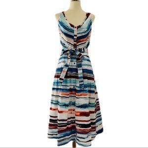 Anthropologie Watercolor Midi Dress [Size 0]